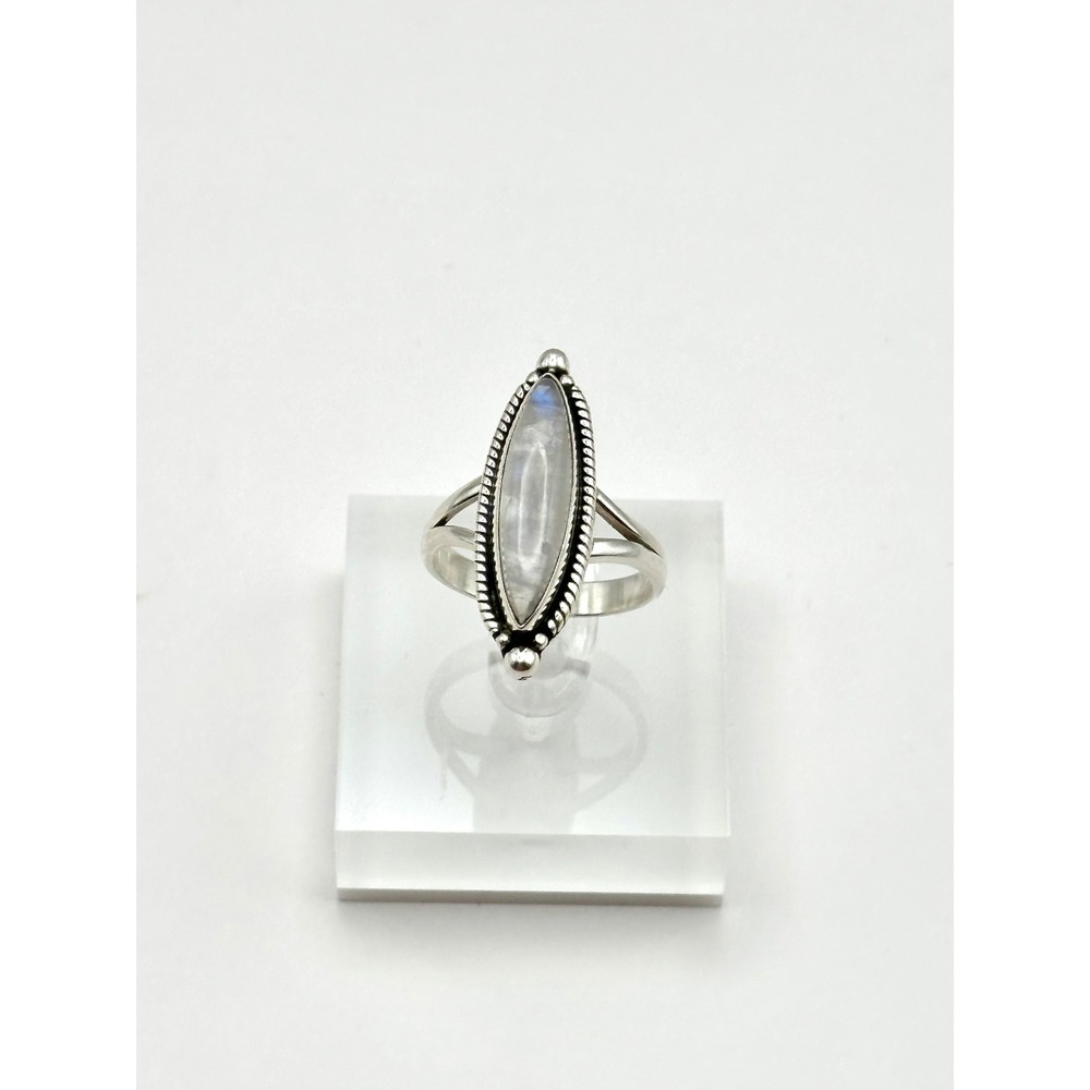 Moonstone Sterling Silver Statement Ring Size 9.25 - image 1